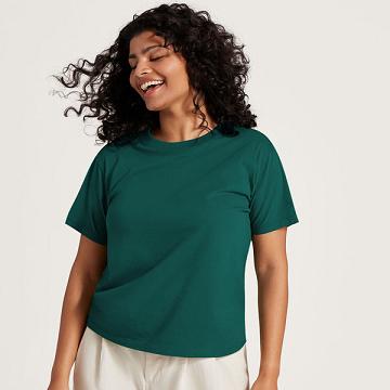 Allbirds Allgood Katoenen T-shirts Dames Turquoise | BE1130SG