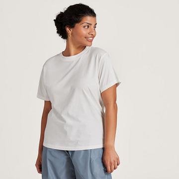 Allbirds Allgood Katoenen T-shirts Dames Wit | BE1133OK