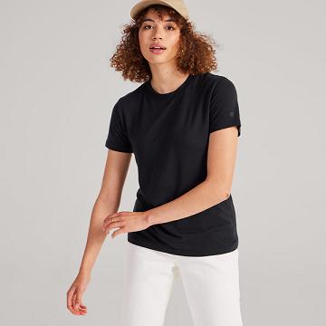 Allbirds Sea T-shirts Dames Zwart | BE1142MQ